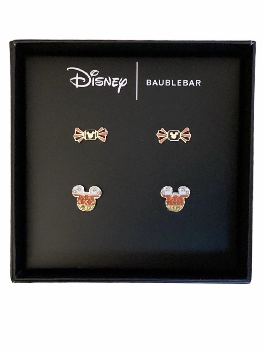 NWT ⚜️🖤⚜️ DISNEY x BAUBLEBAR Set of 2 Earrings Candy Corn Mickey Mouse
